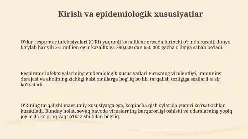 Nafasolish infeksiyalarining epidemiologiyasi va profilaktikasi 3