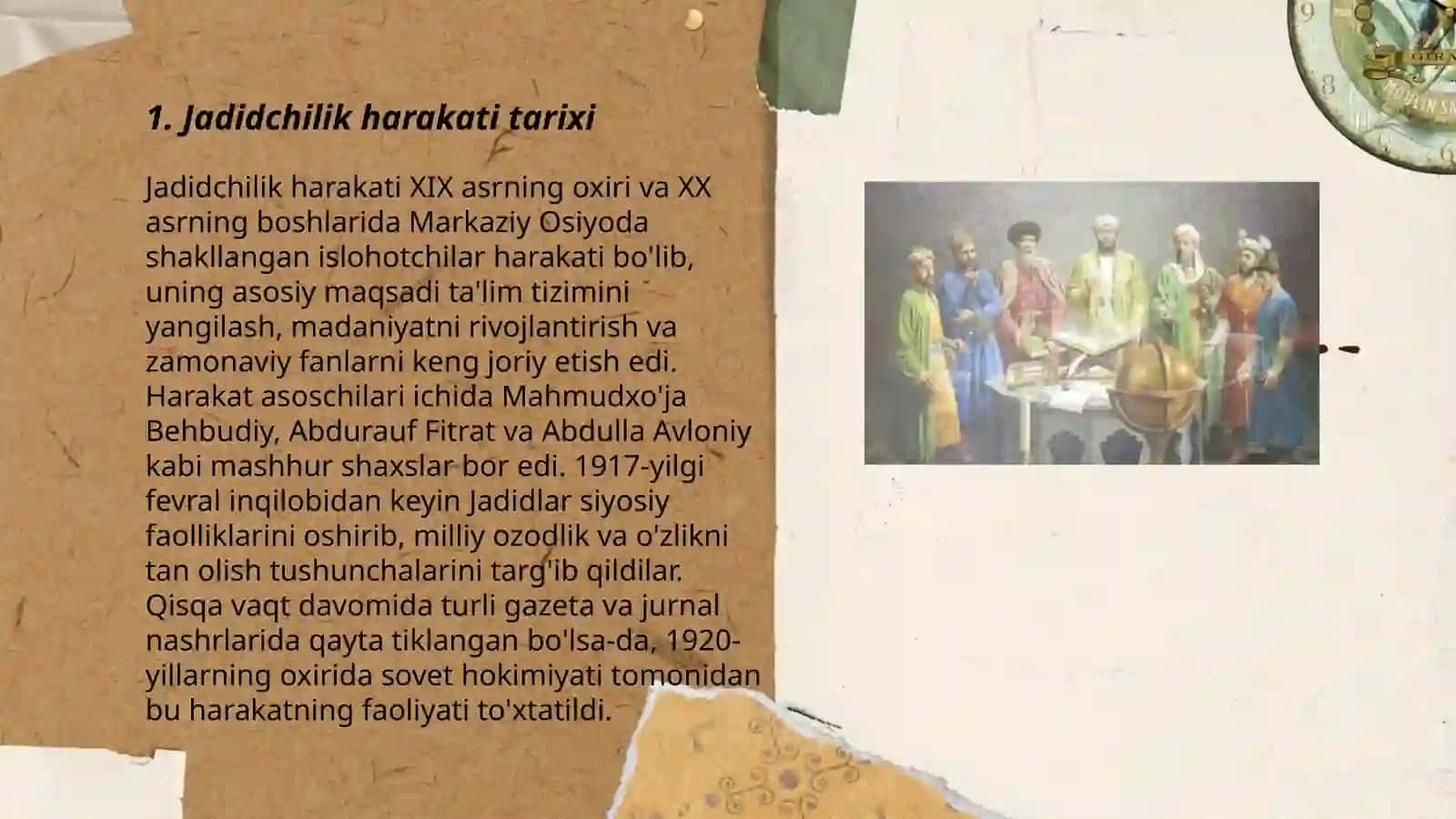 Jadidchilar va ularning taraqqiyotimizga qo'shgan hissasi 3