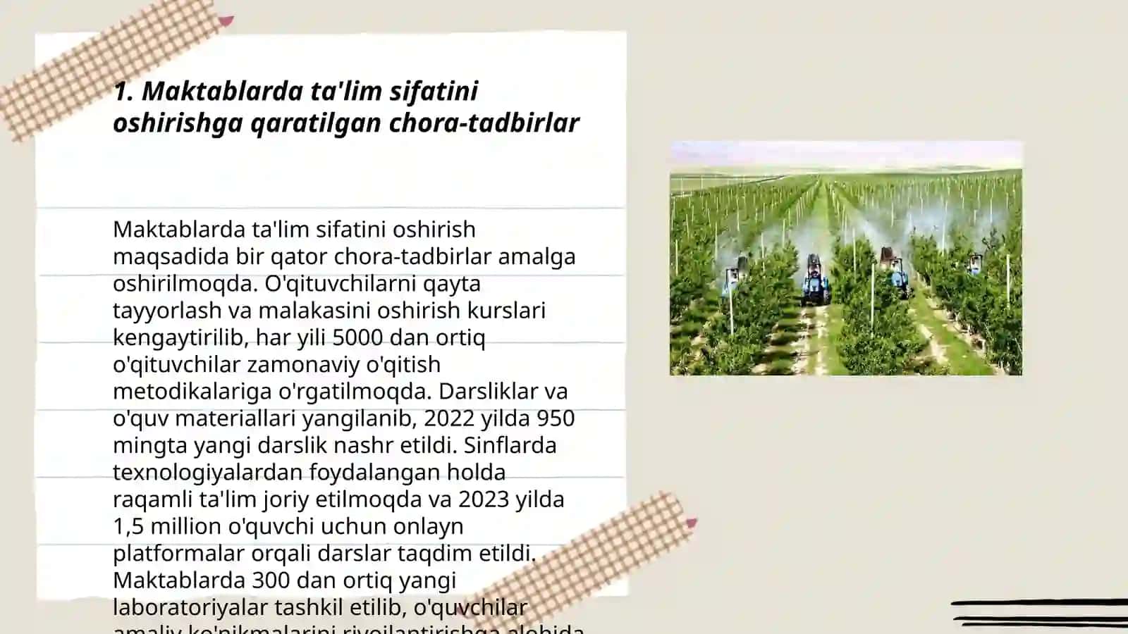 O'zbekiston Respublikasida ta'lim sohasida amalga oshirilgan islohotlar 3