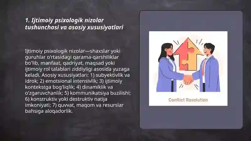Ijtimoiy psixologik nizolar va ularning tasnifi 3