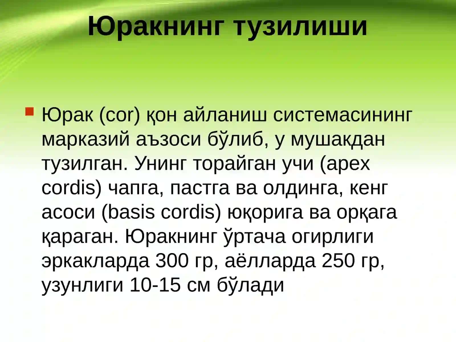YURAK VA QON AYLANISH 3