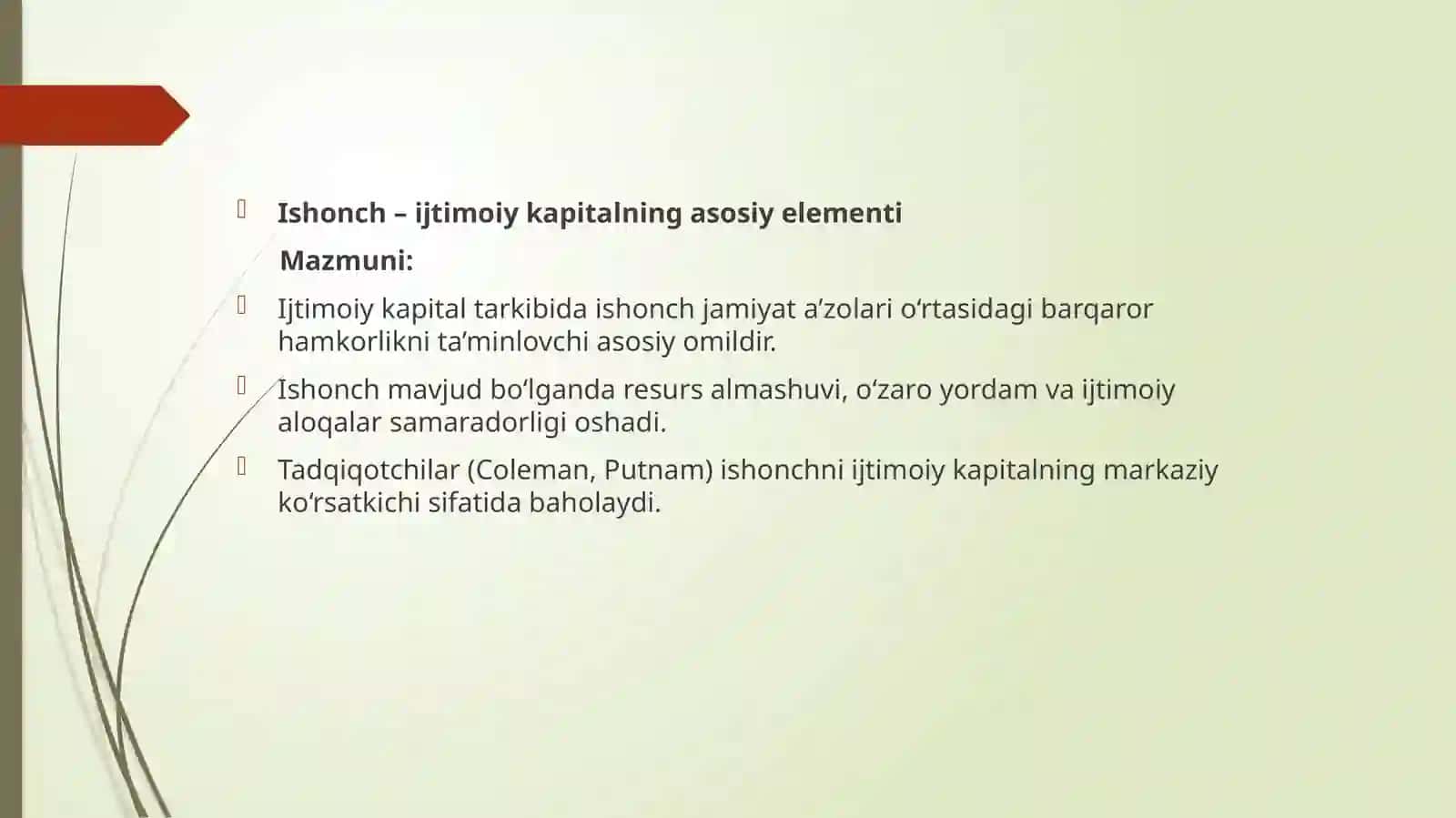 Ishonchning ijtimoiy kapital dagi o'rni va funksiyalari 3