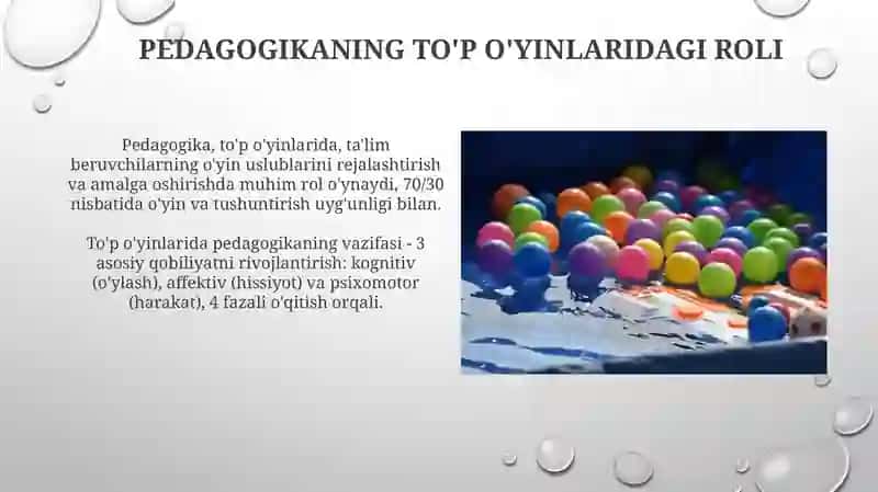 Pedagogning bola oʻyin faoliyatidagi oʻrni 3