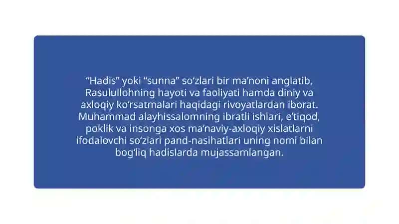 Imom Al-Buxoriy, At-Termiziyning Ta’lim-Tarbiya Rivojlanishidagi Xizmatlari. Hadis Ilmi 3