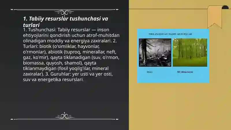 Tabiiy resurslardan oqilona foydalanish asoslari 3