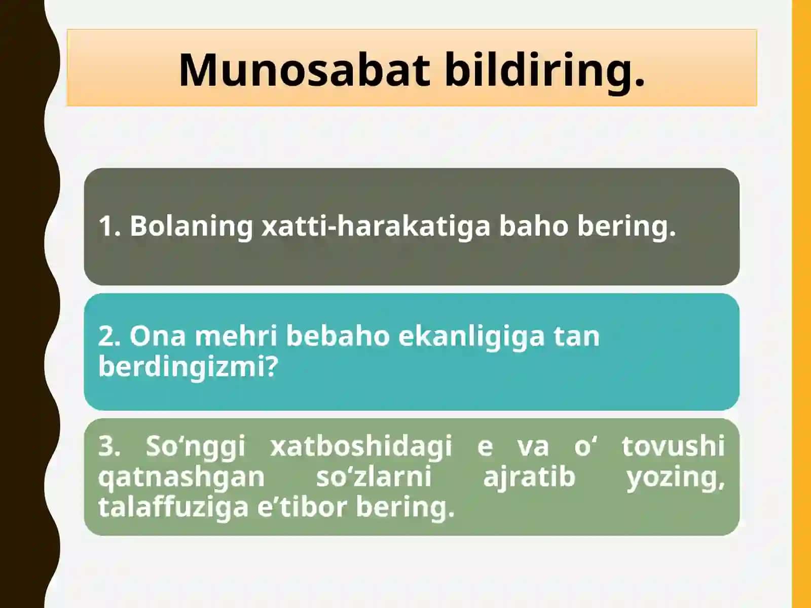 E va o‘ unlilarining talaffuzi va imlosi 3