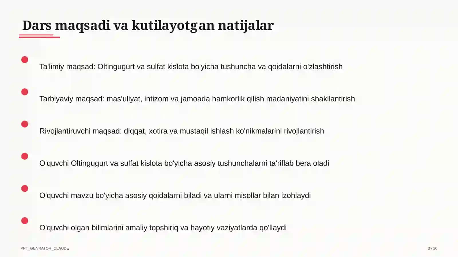 Oltingugurt va sulfat kislota (9-sinf) 3