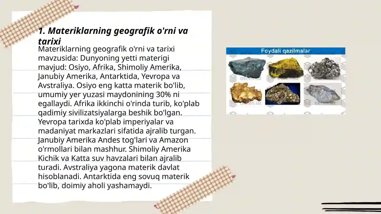 Materiklar va okeanlar 3