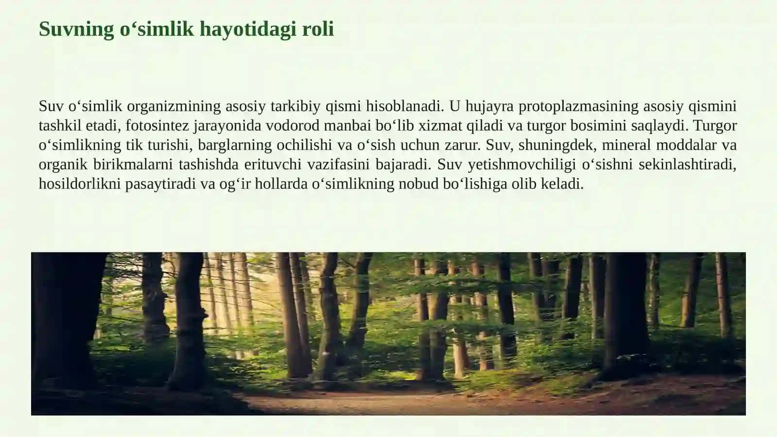 O‘SIMLIKLARDA SUV VA MINERAL MODDALARNING HARAKATLANISHI 3