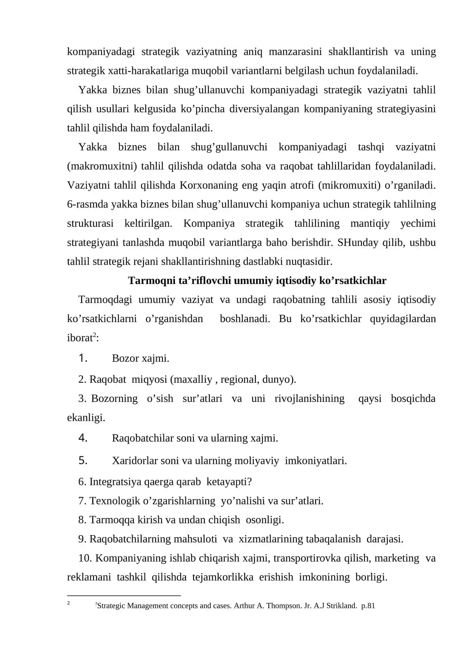 Raqobatchilikning tahlil qilish usuli 3