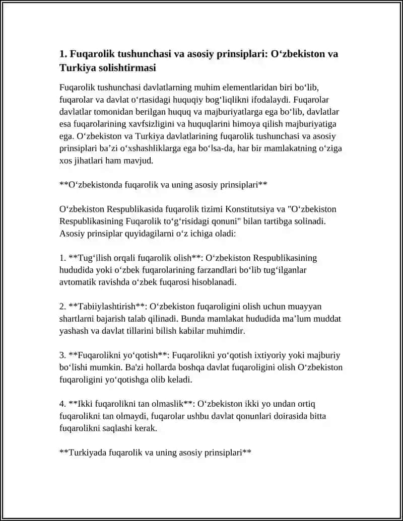 OZBEKISTON VA TURKIYANING FUQOROLIK QONUNINNG SOLISHTIRUVI 3