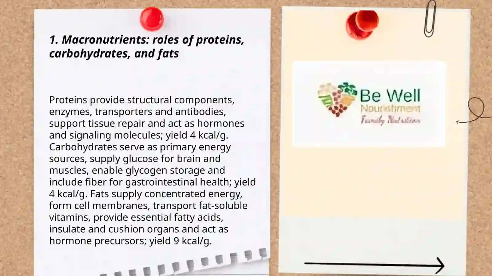 Macronutrients: roles of proteins, carbohydrates, and fats 3