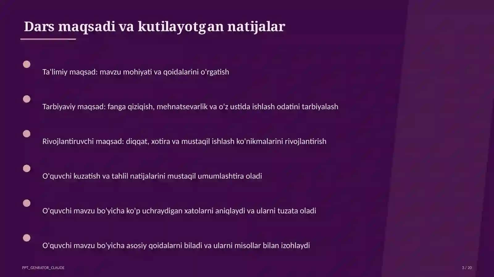 EMaktab sun'iy intellekt yordamchisi va dars konstruktori: o'qituvchi vaqtini tejash 3