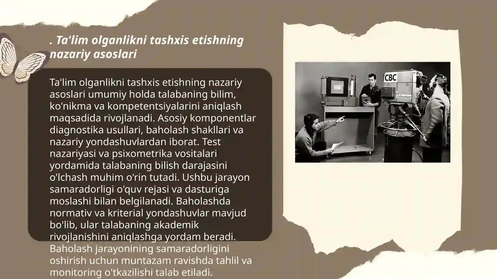 Ta'lim olganlikni tashxis etish. Tarbiya jarayonining mohiyati va mazmuni 3