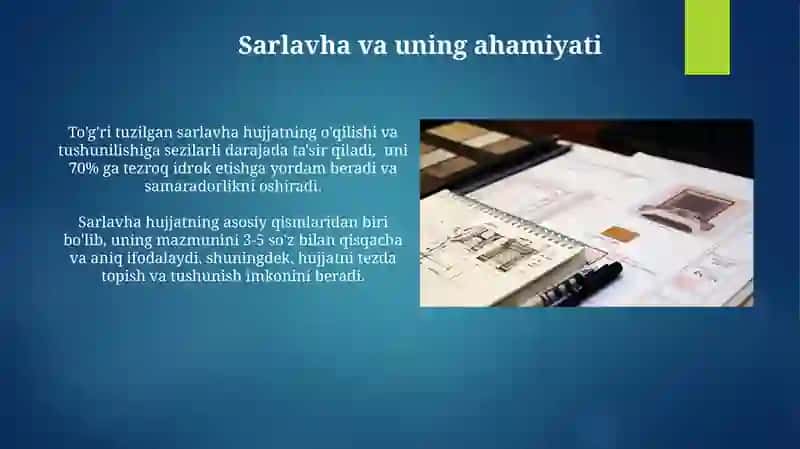 Hujjat turlari va xususiyatlar 3
