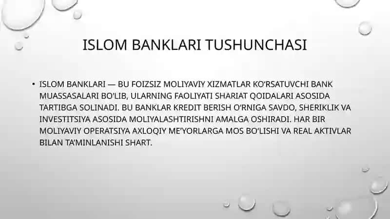 “Islom banklari: vujudga kelishi va rivojlanishi xususiyatlari, zamonaviy maqomi” 3