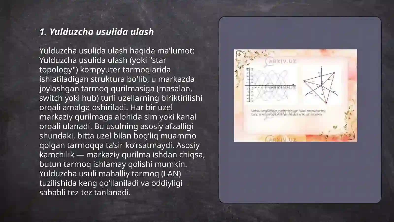 Yulduzcha usulida ulash 3