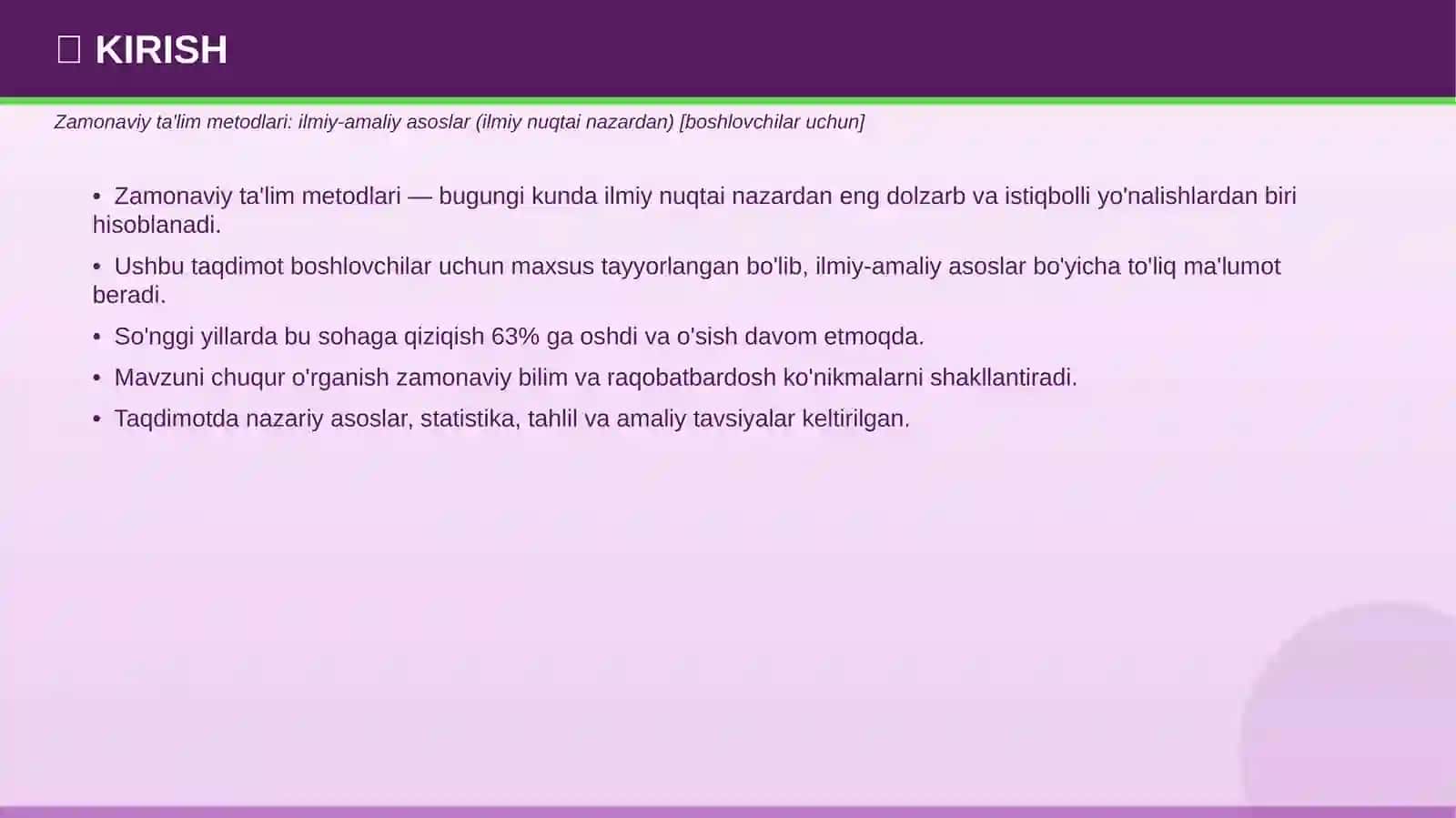 Zamonaviy Ta'lim Metodlari 3