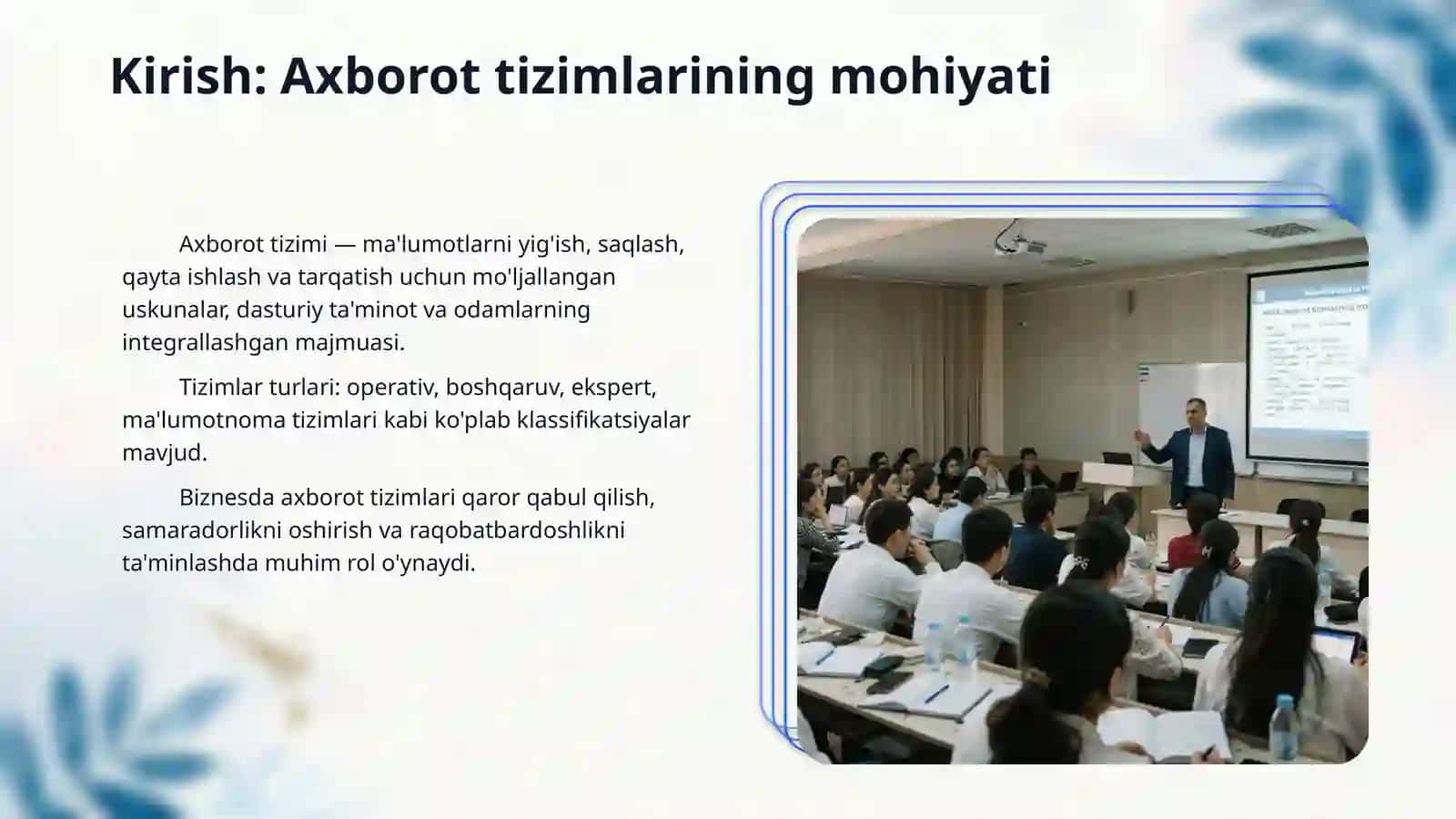 Axborot tizimlari va texnologiyalari 3