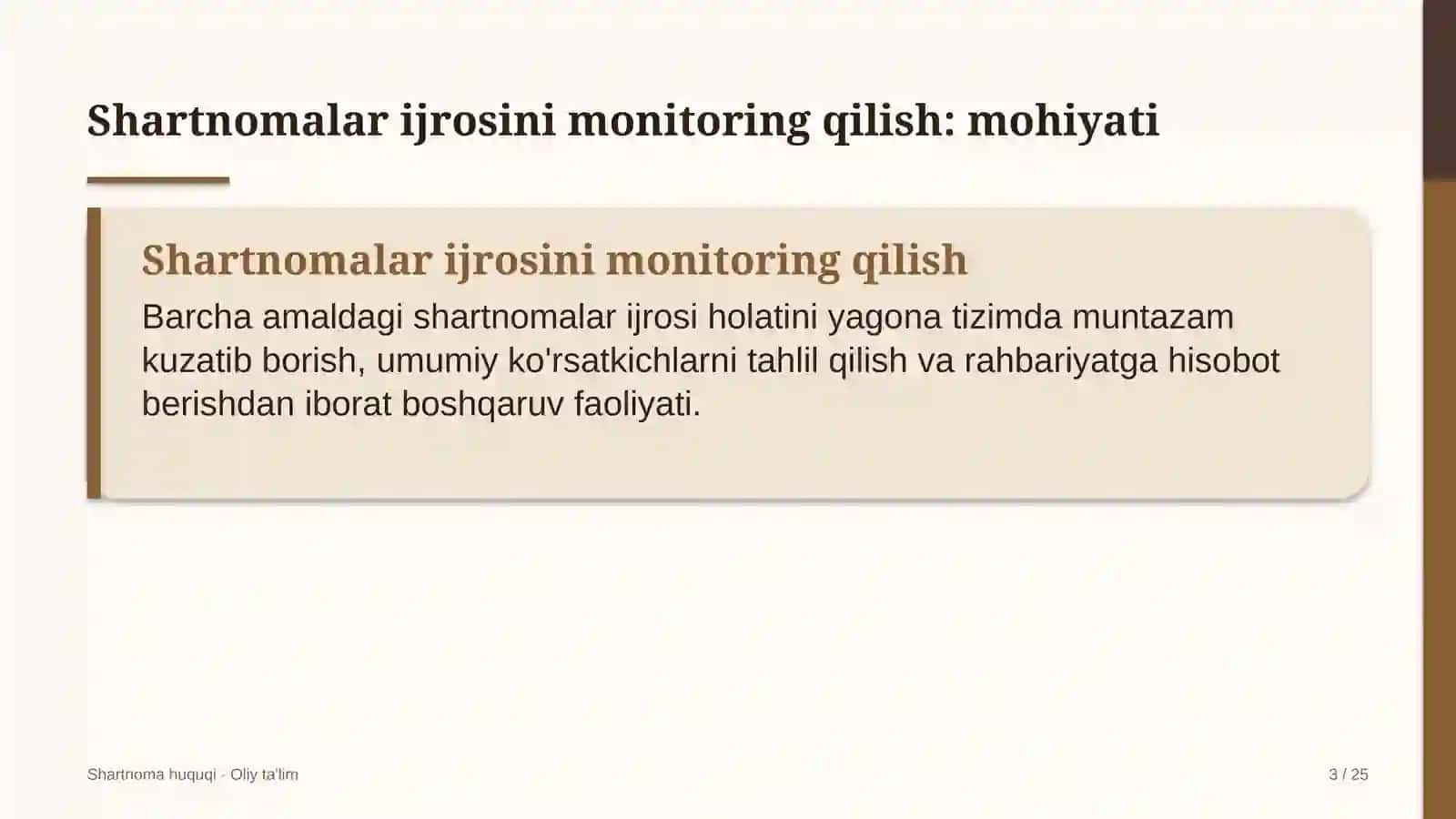 gid ekskursovodlik xizmatida shartnomalar ijrosini monitoring qilish 9034 3