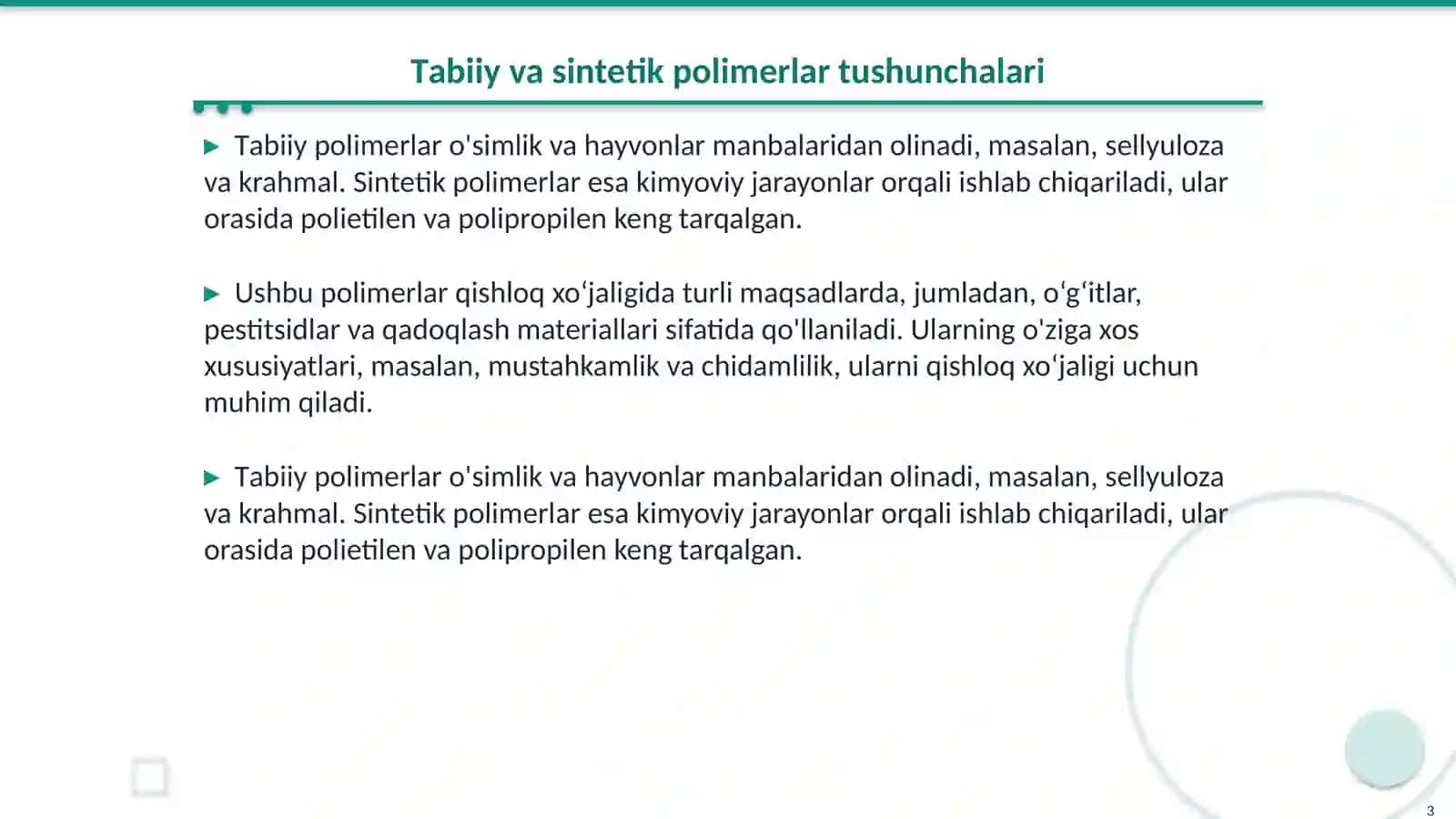 Tаbiiy va sintеtik polimеrlаr 3