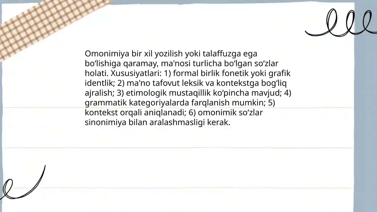 o'zbek tilidagi leksemalarning shakl va ma'no munosabatlari:omonimiya, sinonimiya, antonimiya 3