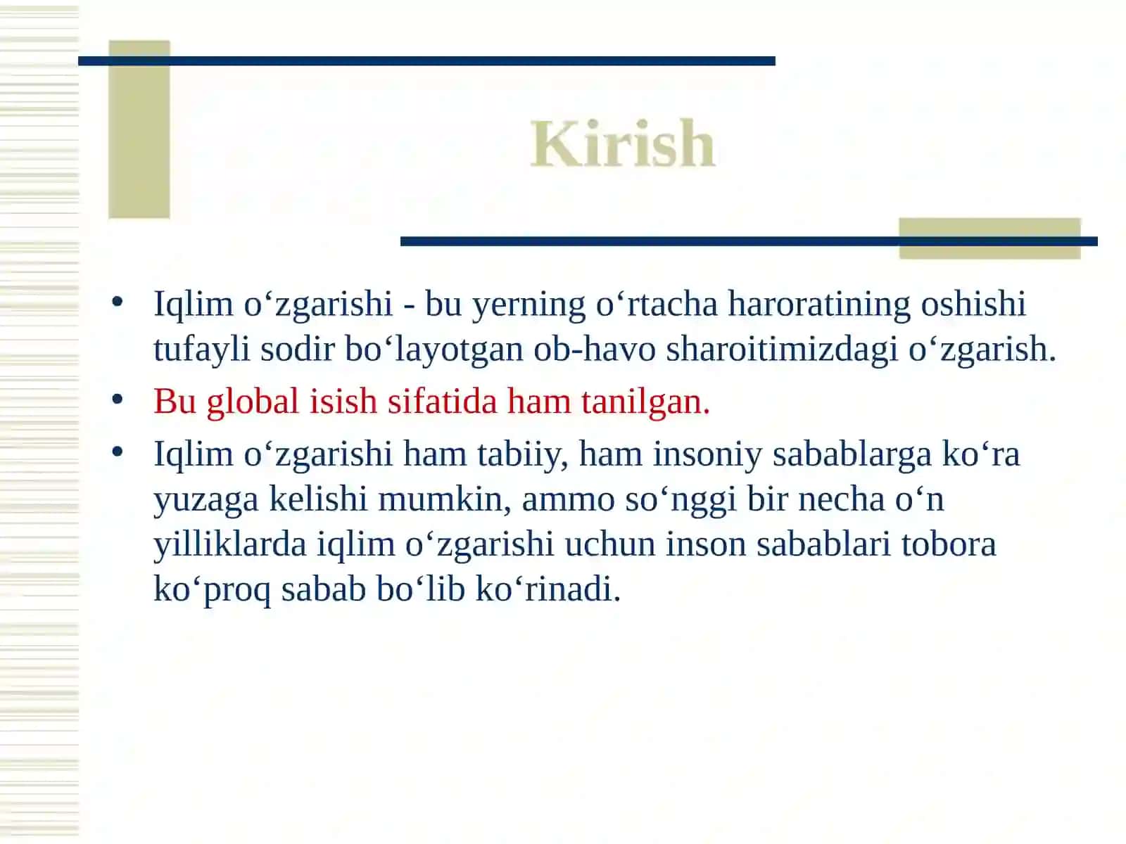 Iqlim o'zgarishi va uning oqibatlari 3