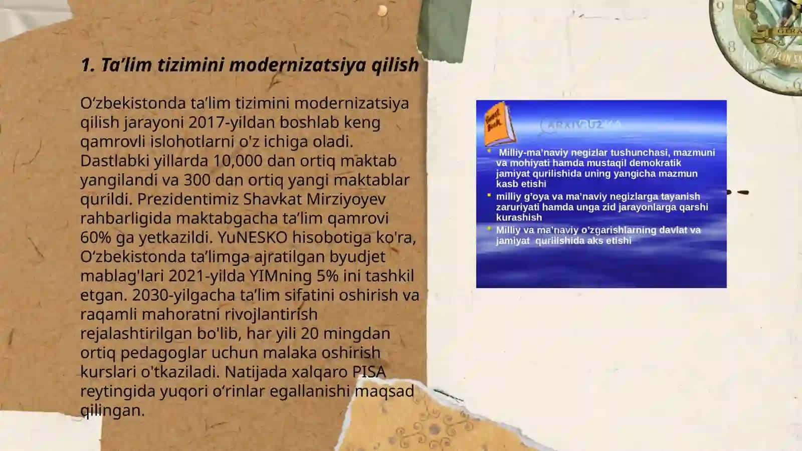 O‘zbekiston Respublikasida ta’lim sohasida amalga oshirilgan islohotlar 3