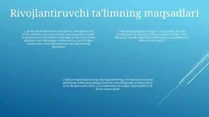 Rivojlantiruvchi TaʼLimning Maqsad Va Vazifalari 3