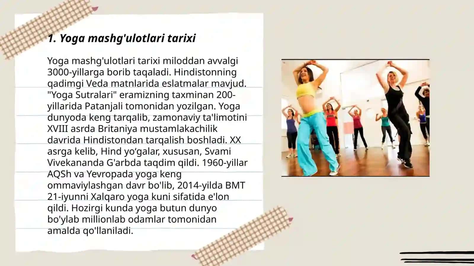 Yoga mashg'ulotlari 3