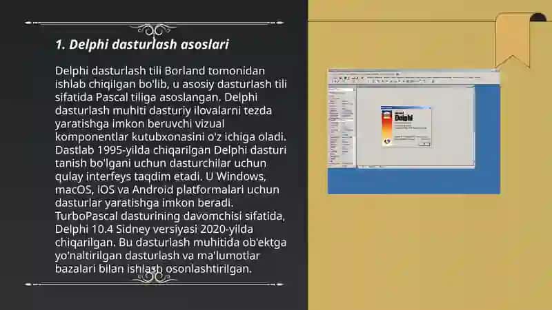 Delphi-dasturlash tillari 3