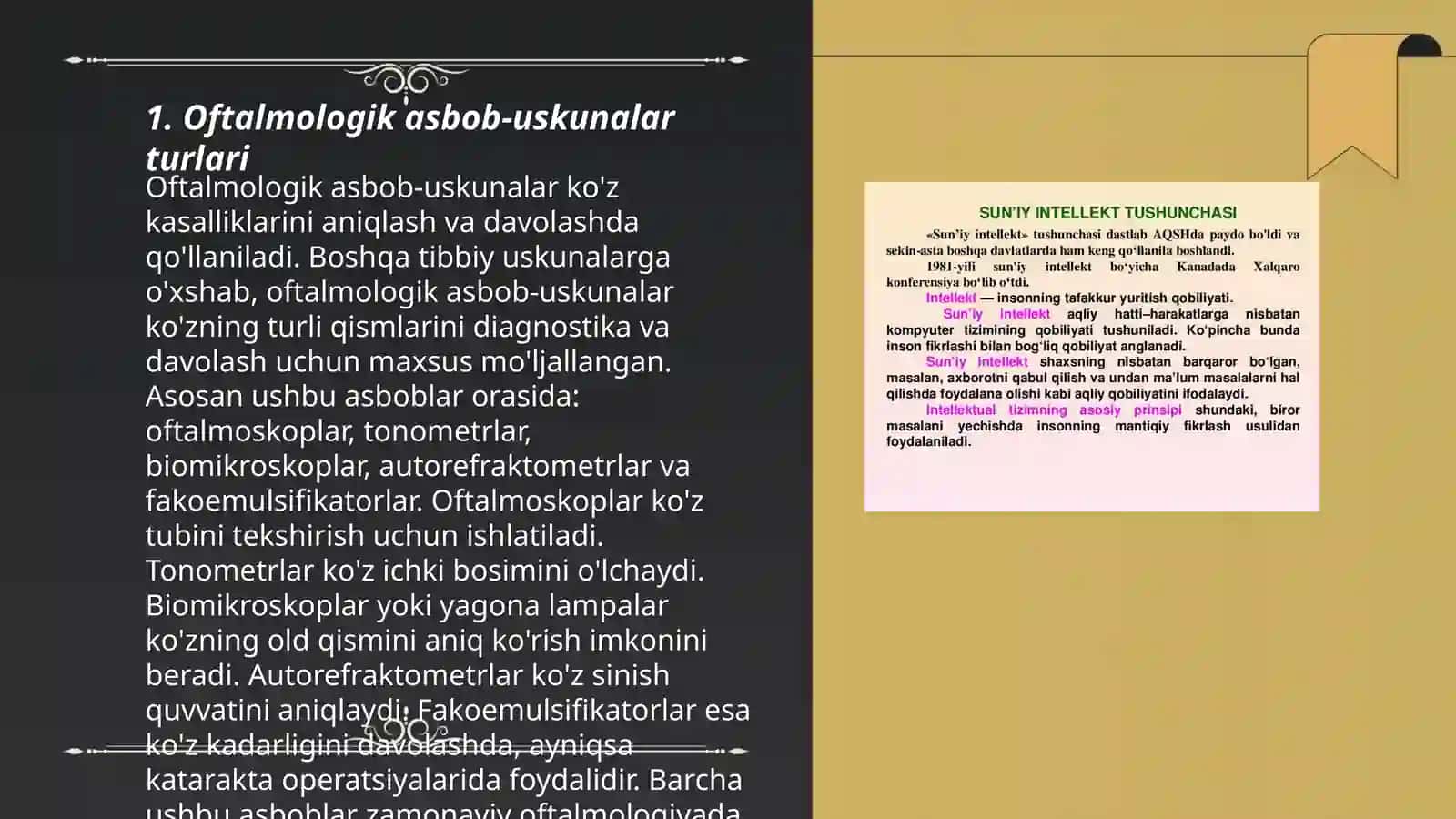 Oftalmologik uskuna va qurilmalar haqida tushuncha 3