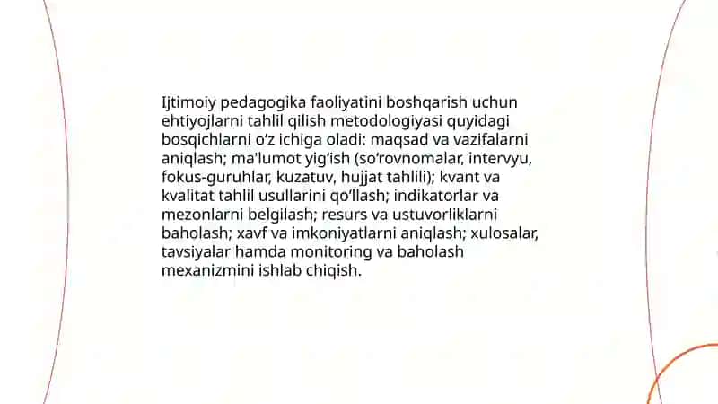 Ijtimoiy pedagogika faoliyatini boshqarisshning extiojli maqsadida dasturni tuzish 3