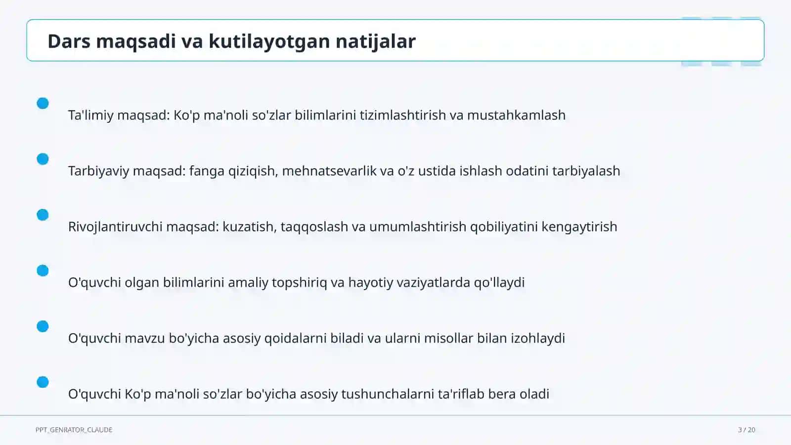 Ko'p ma'noli so'zlar (5-sinf) 3