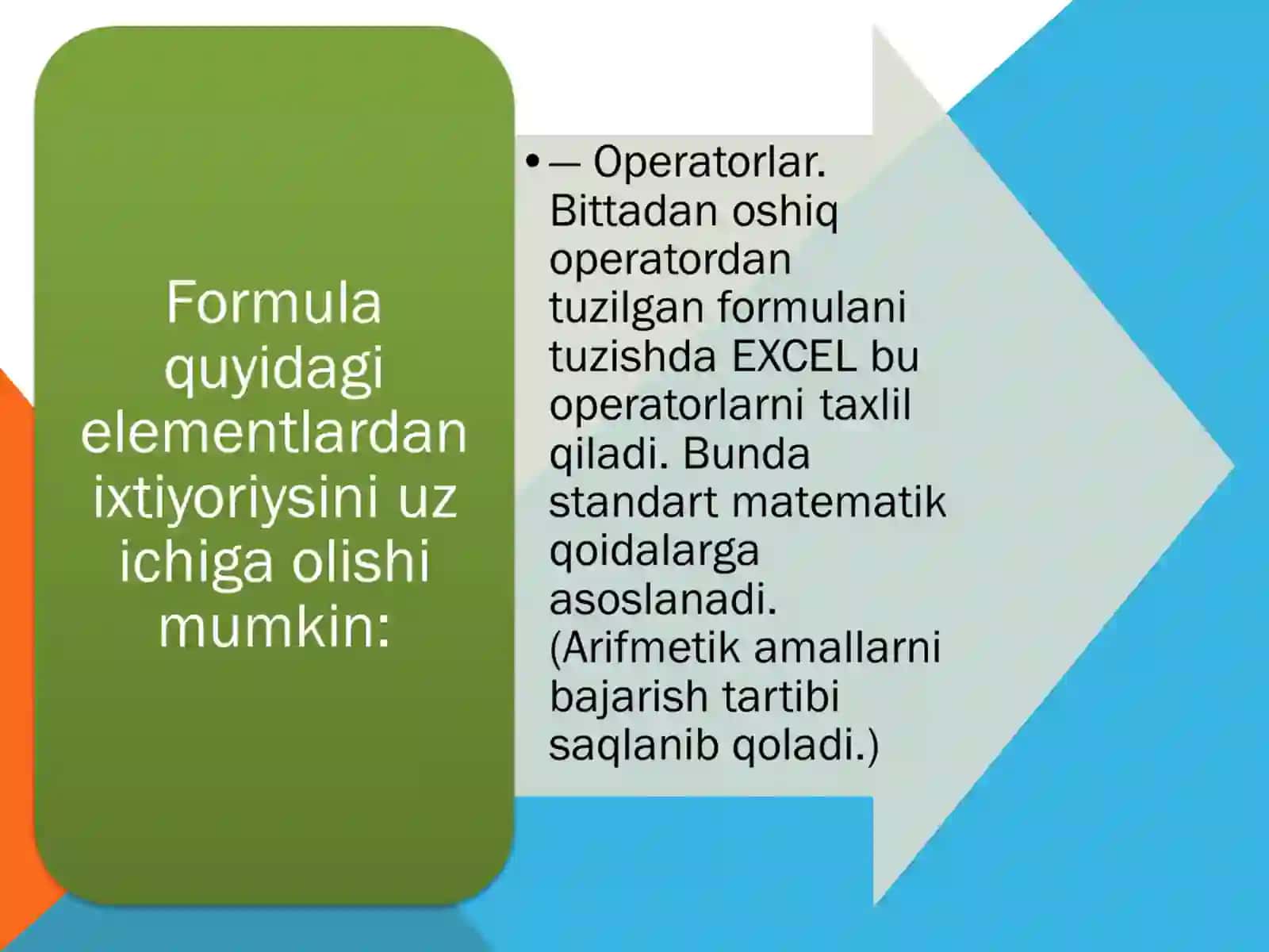 Excell dasturi 3