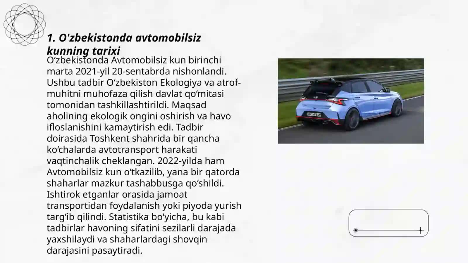 O'zbekistonda Avtomobilsiz kun 3