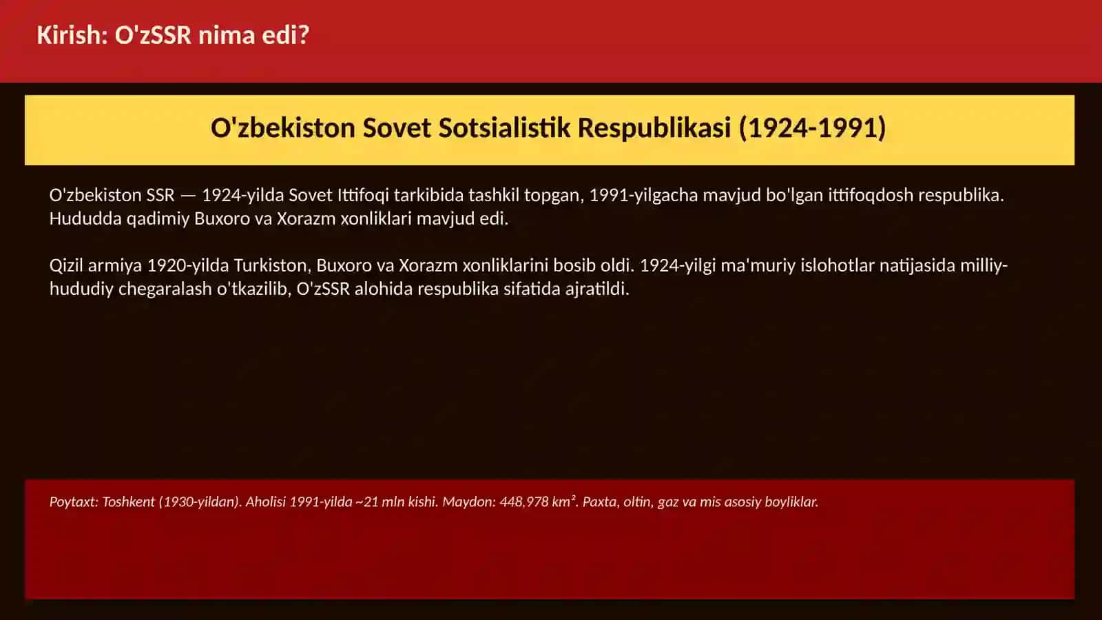 Sovet Davridagi O'zbekiston 3