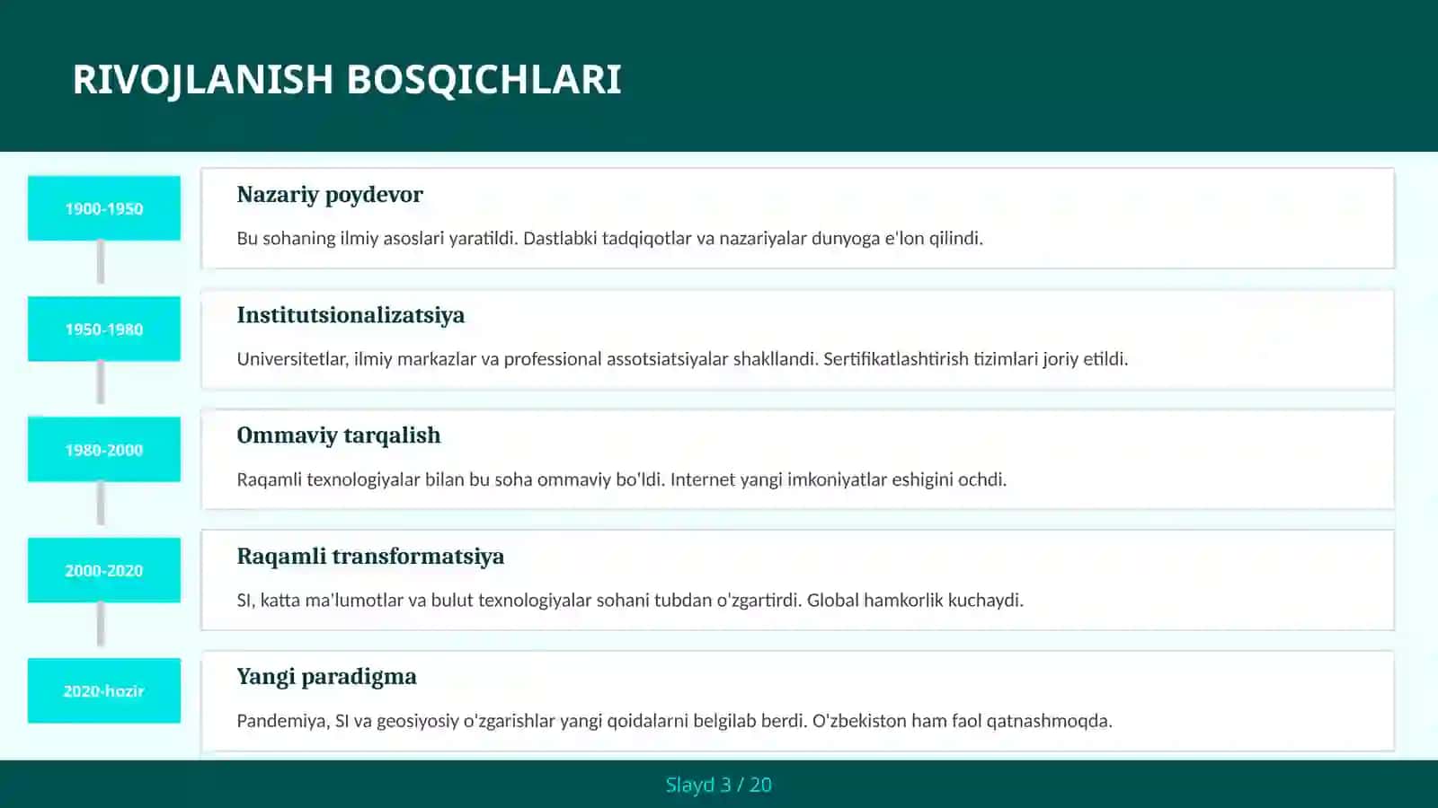 O qituvchi rivojlanish 3