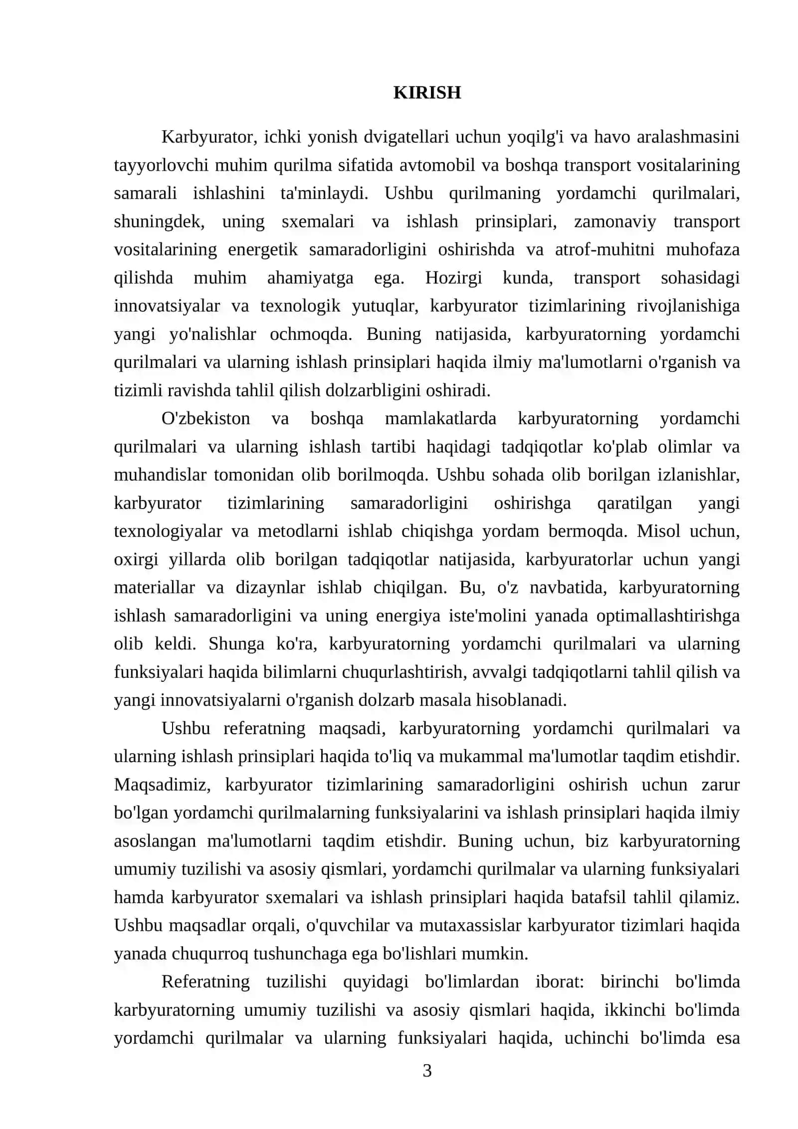 Karbyuratorning yordamchi qurilmalari, ularning sxemalari va ishlash tartibi 3