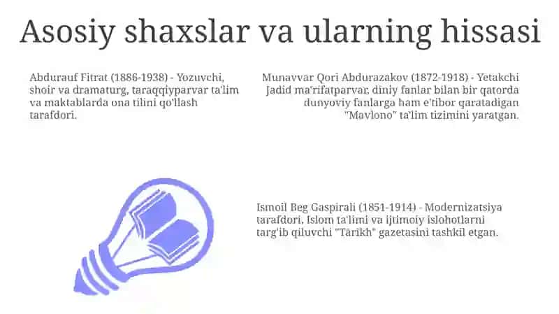 Jadid maʼrifatparvarlarning oʻlka ijtimoiy- maʼnaviy hayotida tutgan oʻrni 3