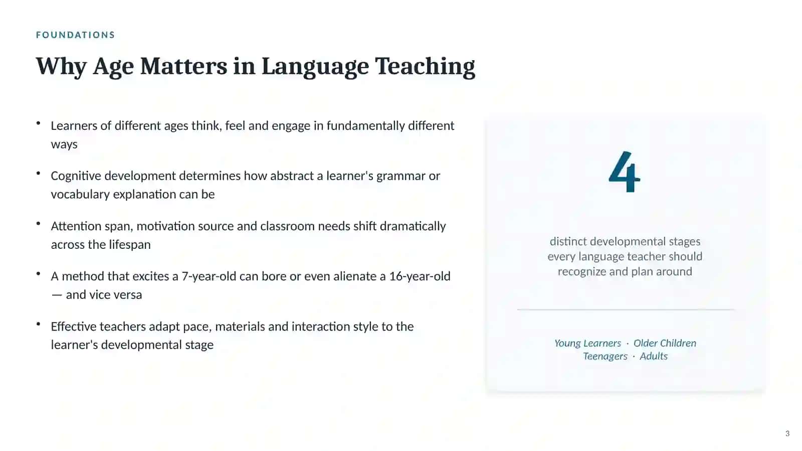 Identifying the Characteristics of Learners of Different Age Groups 3