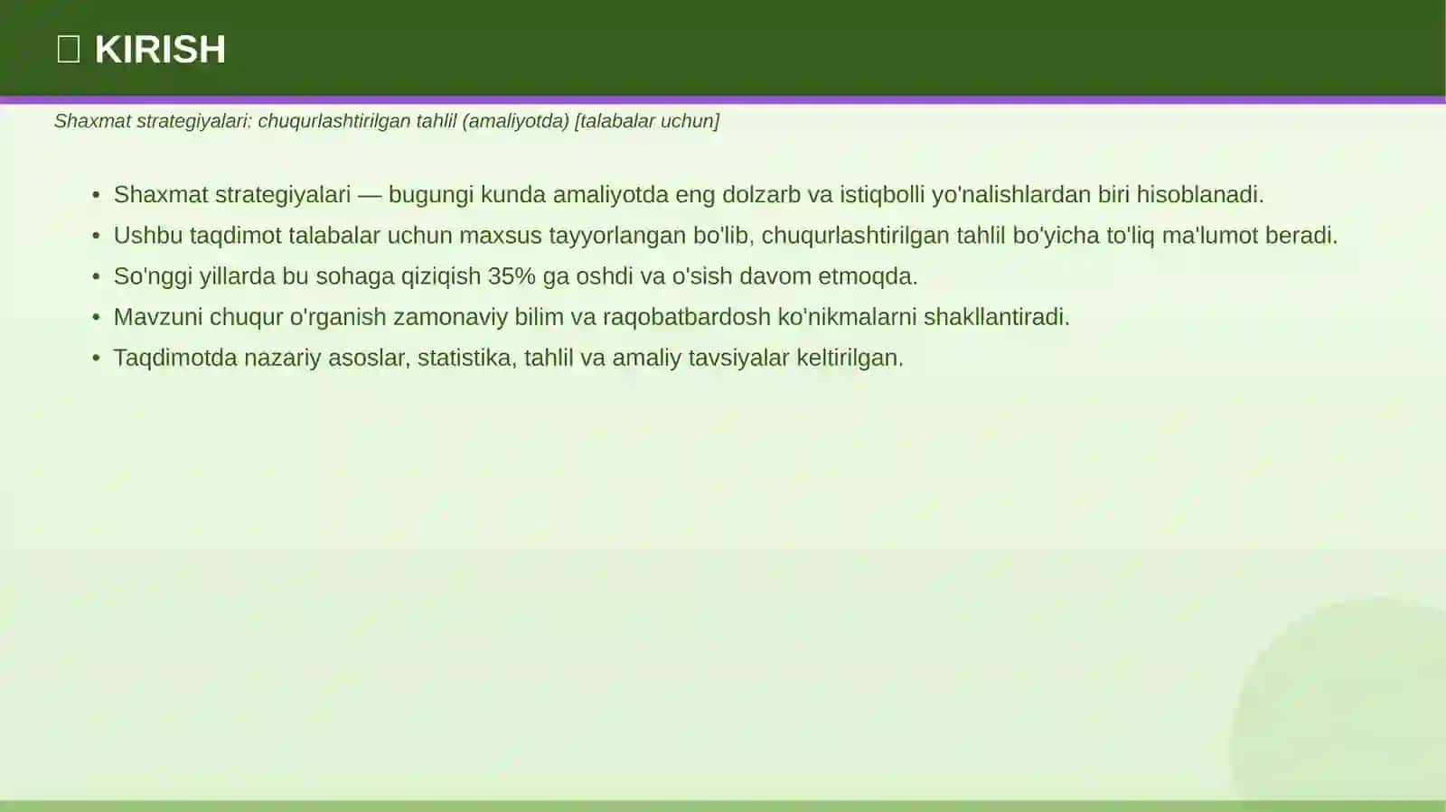 SHAXMAT STRATEGIYALARI 3