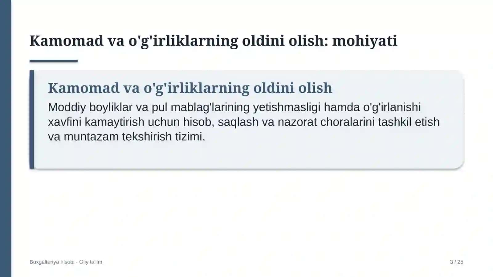 fuqarolik holati dalolatnomalarini yozish organlarida kamomad va o'g'irliklarning oldini olish 6027 3