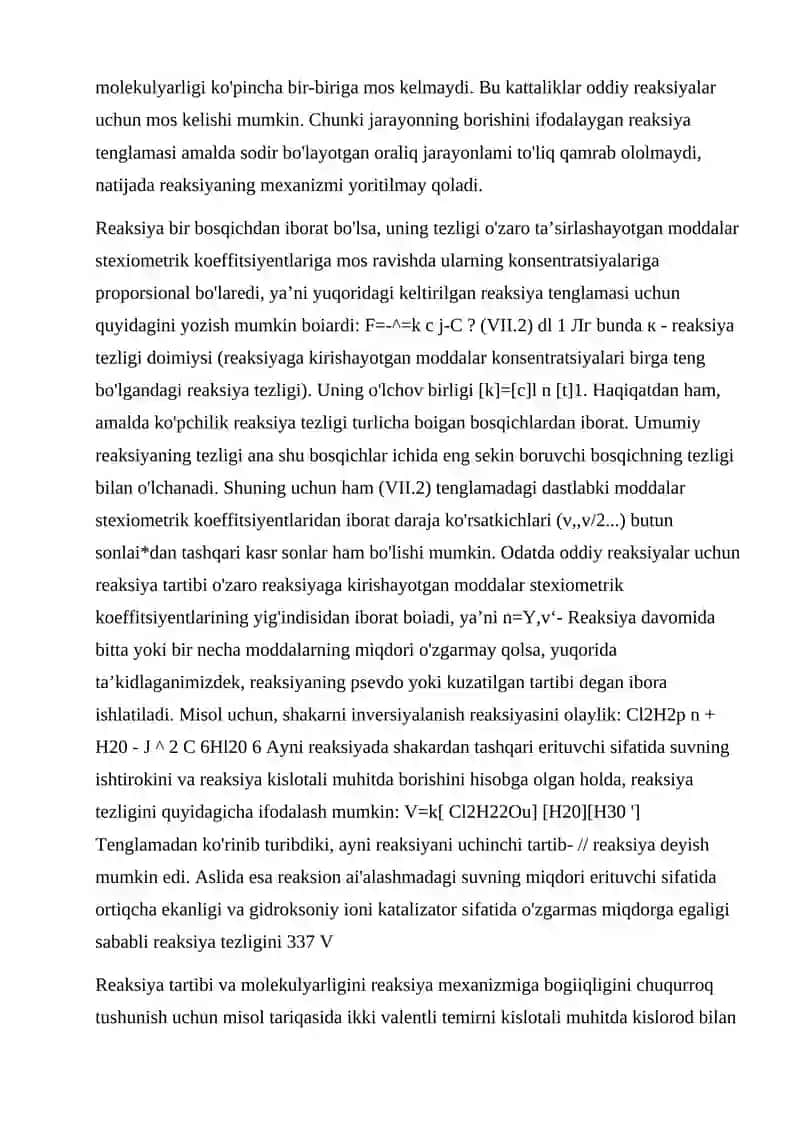 Kimyoviy reaksiya tezligi va unga ta‘sir etuvchi omillar 3