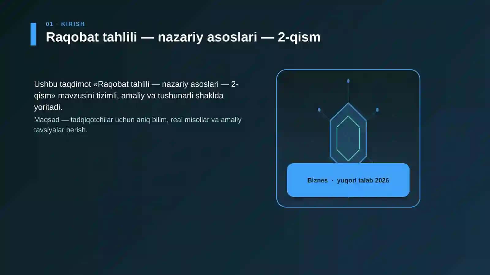 Raqobat tahlili — nazariy asoslari — 2-qism 3