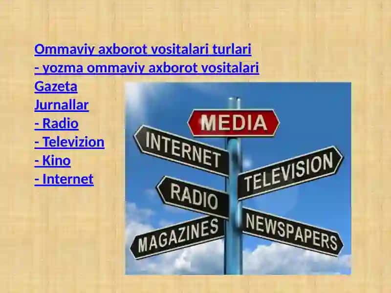 Ommaviy axborot vositalari to'rtinchi hokimiyat sifatida 3