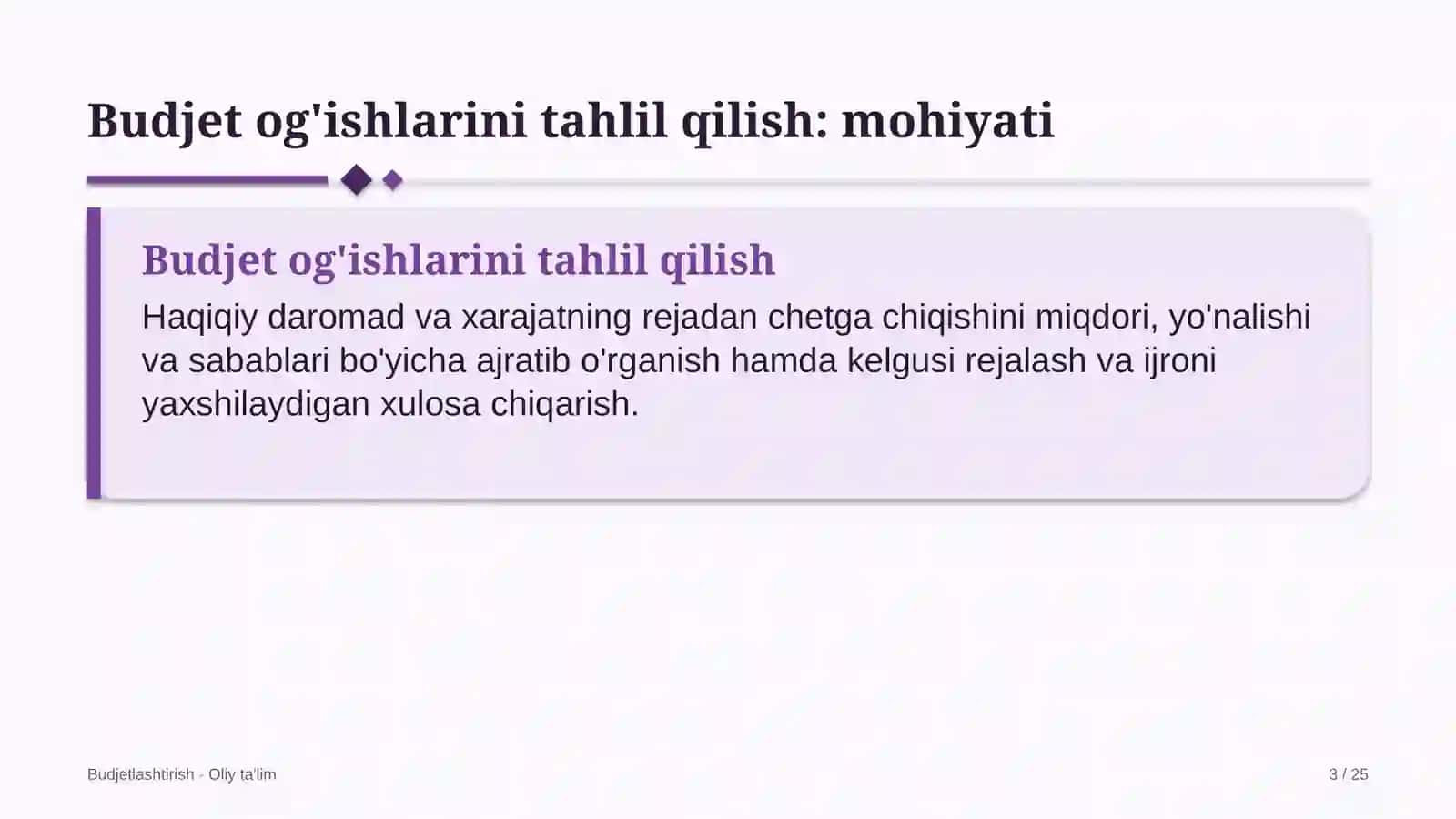 organik dehqonchilikda budjet og'ishlarini tahlil qilish 4698 3