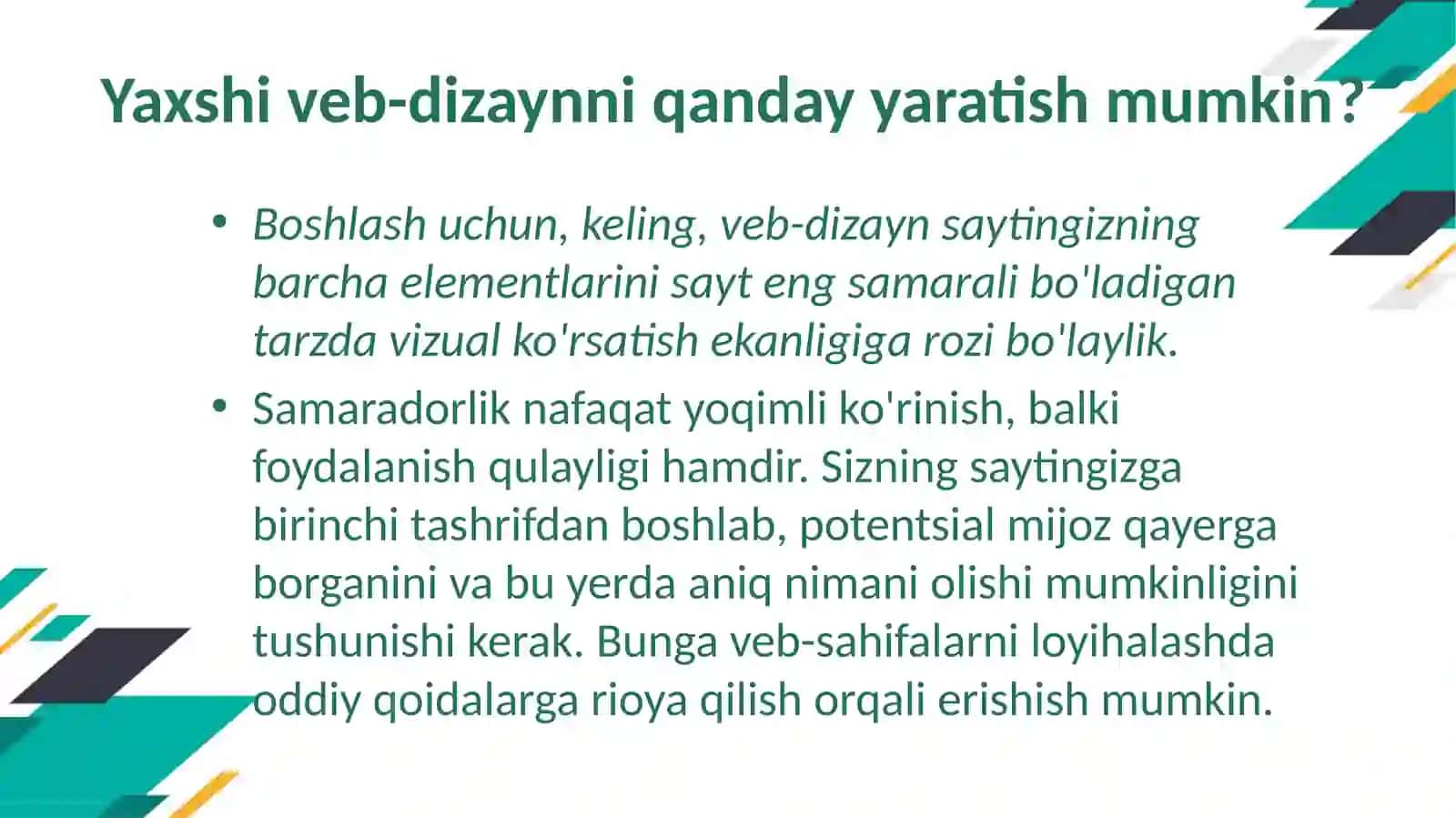 Veb-sahifalar uchun maxsus dizaynlarni yaratish 3