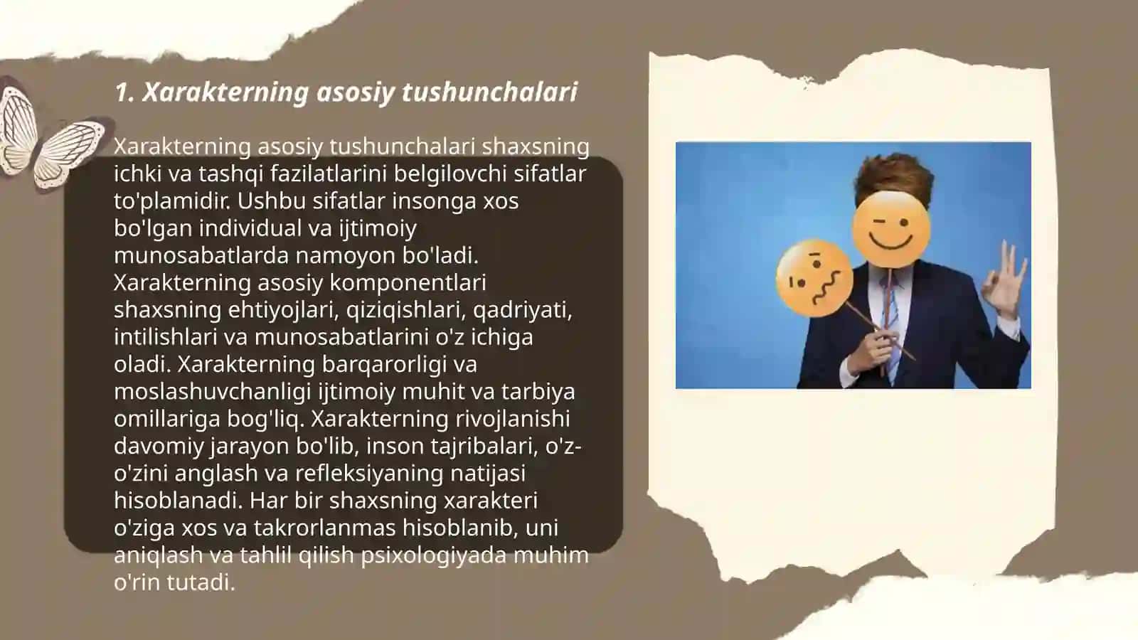 Xarakterning asosiy tushunchalari 3
