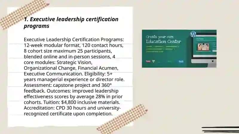 Executive Leadership Certification Programs 3